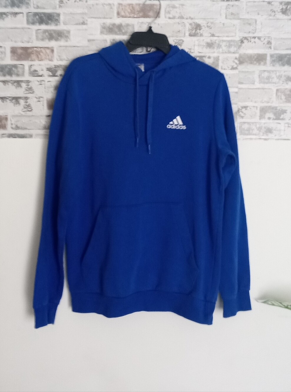 adidas Royal Blue Hoodie with White Logo